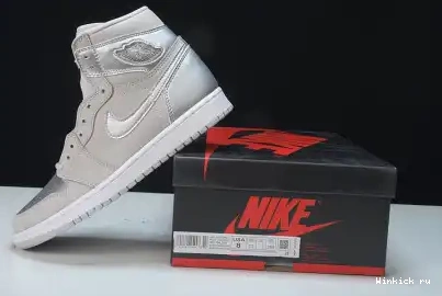 SILVER (WITH JAPAN SPECIAL 1 AIR GREY NEUTRAL JORDAN  METALLIC BOX) 0701